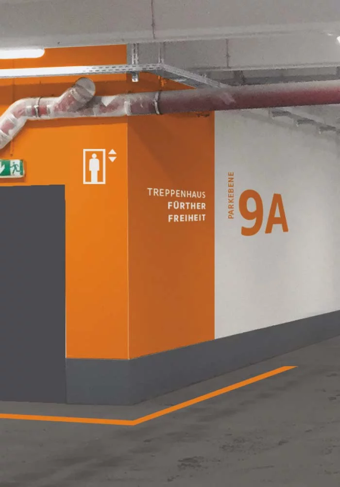 leitsysteme-schablonen-folien Parkhaus Leitsystem Schablonen
